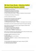 RN Hesi Case Study - Attention Deficit Hyperactivity Disorder (ADHD)(2023/2024) Questions & Answers| Answers Verified 100%|Rated A+