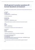 CSLB general b practice questions #1 Correct Questions & Answers!!