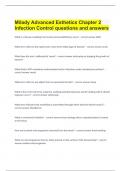 Milady Advanced Esthetics Chapter 2 Infection Control questions and answers