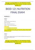 BIOD 121 Final Exam (2 Versions)(New)(2022-2023)/ BIOD121 Final Exam / BIOD 121 Nutrition Final Exam / BIOD121 Nutrition Final Exam: Essentials in Nutrition: Portage Learning