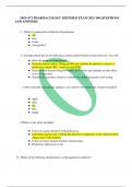 MSN-571 PHARMACOLOGY MIDTERM EXAM 2023 100 QUESTIONS  AND ANSWERS