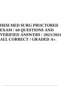 HESI MED SURG PROCTORED FINAL EXAM HESI MED SURG PROCTORED EXAM HESI MED SURG FINAL EXAM HESI MED SURG III FINAL EXAM BUNDLE!!!