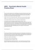  HESI    Psychiatric-Mental Health Practice Exam  2023 with 100% correct answers