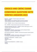 CIDESCO AND CIBTAC EXAMS  CONDENSED QUESTIONS WITH  VERIFIED ANSWERS 2023