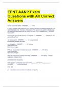 EENT AANP Exam Questions with All Correct Answers 