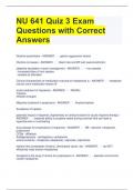 NU 641 Quiz 3 Exam Questions with Correct Answers 