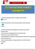 Pharmacology NURS 251 Module 8 Exam (2024 / 2025) portage learning/ ABCnursing/Geneva College Questions and Verified Answers, 100% Guarantee Pass