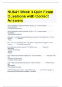 NU641 Week 3 Quiz Exam Questions with Correct Answers 