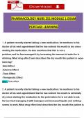 Pharmacology NURS 251 Module 1 to 10 Exam and Final Exam (2024 / 2025) portage learning/ ABCnursing/Geneva College Questions and Verified Answers, 100% Guarantee Pass