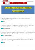 Pharmacology NURS 251 Module 2 Exam (2024 / 2025) portage learning/ ABCnursing/Geneva College Questions and Verified Answers, 100% Guarantee Pass