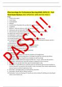 Pharmacology for Professional Nursing (NUR 2474) V2 - Test Final Exam Review 2023 UPDATED 100- RATED PASS!!!.pdf