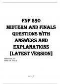 FNP 590 MIDTERM & FINAL QUESTIONS WITH ANSWERS AND EXPLANATIONS  [LATEST VERSION 2023]