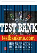 Test Bank For Human Relations in Organizations: Applications and Skill Building, 12th Edition All Chapters - 9781260682984