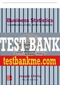 Test Bank For Business Statistics: Communicating with Numbers, 4th Edition All Chapters - 9781260716306