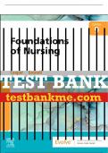 Test Bank For Foundations of Nursing, 9th - 2023 All Chapters - 9780323812030