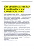 Wall Street Prep 2023-2024 Exam Questions and Answers All Correct 