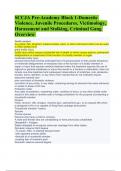 SCCJA Pre-Academy Block 1-Domestic Violence, Juvenile Procedures, Victimology, Harassment and Stalking, Criminal Gang, SCCJA Pre-Academy Practice Questions and Answers | SCCJA cumulative Exam Questions with Answers | Latest 2023/2024 | SCCJA TOMPSC Exam Q