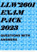 LLW2601 EXAM PACK 2023