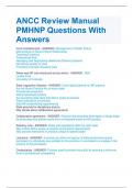 ANCC Review Manual PMHNP Questions With Answers