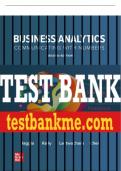 Test Bank For Business Analytics, 2nd Edition All Chapters - 9781264302802