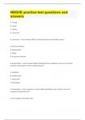 NBDHE practice test questions and answers