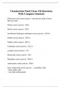 Chamberlain Final Chem 120 Questions With Complete Solutions.