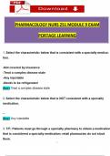 Pharmacology NURS 251 Module 9 Exam (2024 / 2025) portage learning/ ABCnursing/Geneva College Questions and Verified Answers, 100% Guarantee Pass