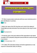 Pharmacology NURS 251 Module 2 Exam (2024 / 2025) portage learning/ ABCnursing/Geneva College Questions and Verified Answers, 100% Guarantee Pass