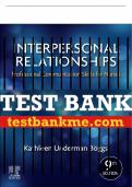 Test Bank For Interpersonal Relationships, 9th - 2023 All Chapters - 9780323551335