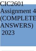 CIC2601 Assignment 4 (COMPLETE ANSWERS) 2023 (321832) - DUE 23 October 2023