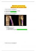 BIOS 252 Lab Final Exam Questions And Answers 2023