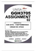 GGH3705ASSIGNMENT2SEMESTER2DUE11SEPTEMBER2023