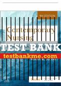 Test Bank For Contemporary Nursing, 9th - 2023 All Chapters - 9780323776875