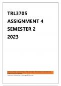 TRL3705 ASSIGNMENT 4 SEMESTER 2 2023