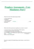 Prophecy Assessments - Core Mandatory Part I