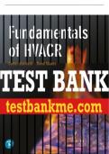 Test Bank For Fundamentals of HVACR 4th Edition All Chapters - 9780137574612