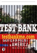 Test Bank For Government in America: People, Politics, and Policy 18th Edition All Chapters - 9780136966265