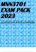 MNN3701 EXAM PACK 2023