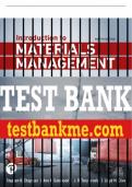 Test Bank For Introduction to Materials Management 9th Edition All Chapters - 9780137565764