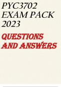 PYC3702 EXAM PACK 2023