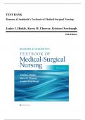 Test Bank for Brunner & Suddarth's Textbook of Medical-Surgical Nursing, 15th Edition (Hinkle, 2023)| chapter 1-68 Latest Test Bank 100% Veriﬁed Answers