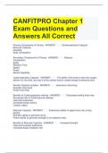 CANFITPRO Chapter 1 Exam Questions and Answers All Correct 