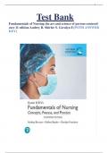 TEST BANK FOR FUNDAMENTALS OF NURSING The Art & Science of Person-Centered Care 11 edition   BY TAYLOR, LYNN, BARTLETT .complete guide  2023/2024  with ANSWER KEY