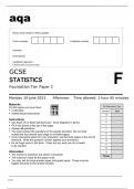 Aqa GCSE Statistics 8382-2F Question Paper June2023 Final.