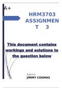 HRM3703 ASSIGNMENT 3