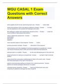 WGU CASAL 1 Exam Questions with Correct Answers 