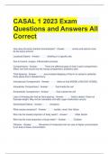 CASAL 1 2023 Exam Questions and Answers All Correct 