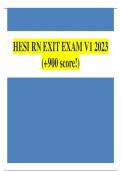 HESI RN EXIT EXAM V1 2023 (+900 score!)