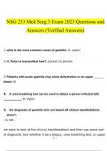 NSG 233 Med Surg 2 Exam 1 - 4 Questions and Answers 2023 (Verified Answers)