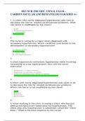 2023 NUR 2502 MDC 3 FINAL EXAM – CARDIOVASCULAR AND HEMATOLOGY/GRADED A+ 